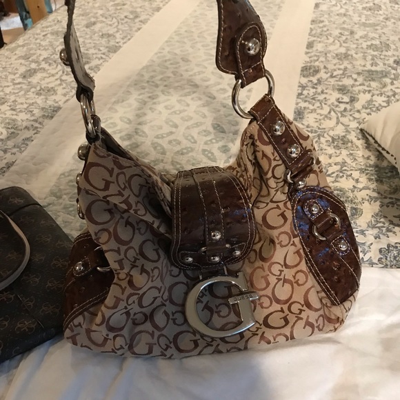 tan guess purse